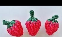 How to weave a strawberry out of rubber bands without using a machine on a slingshot and a hook: a step-by-step master class with photo accompaniment